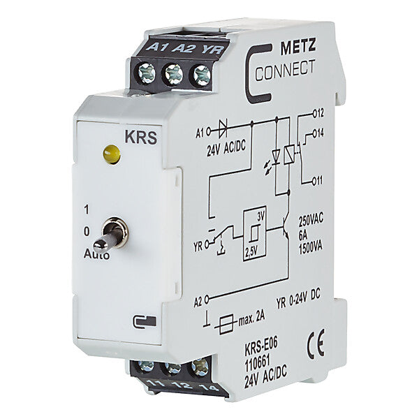 METZ CONNECT Schnittstellenmodul 1W mit Handbedienebene KRS-E06 24ACDC Auto